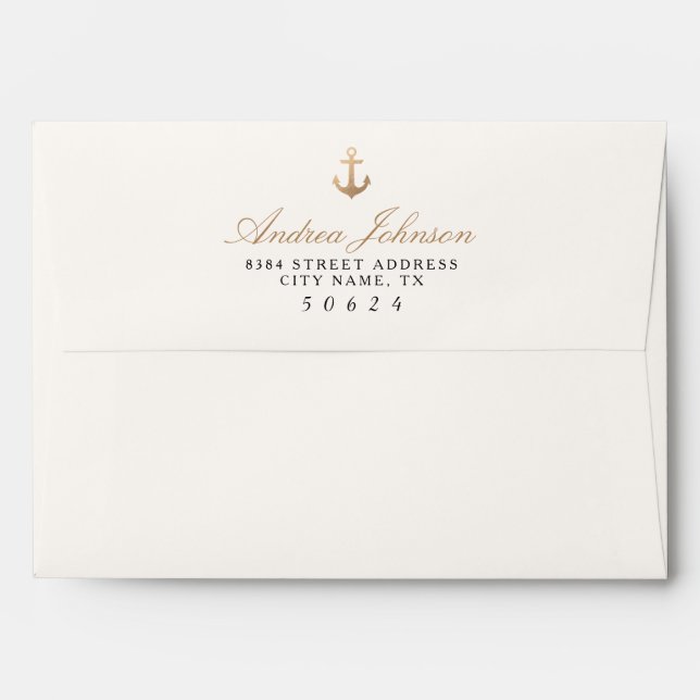 Nautical Pre-Addressed Envelopes (Back (Top Flap))