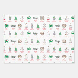 Nautical Pun Christmas Wrapping Paper
