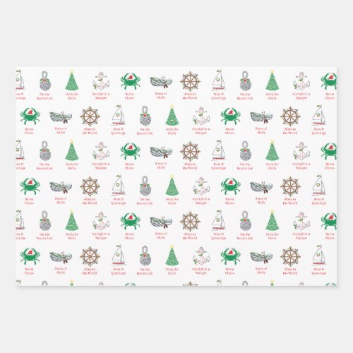 Nautical Pun Christmas Wrapping Paper