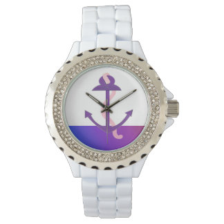Nautical Purple Anchor Watch