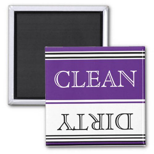 Nautical  Purple Dishwasher Dirty Clean  Magnet