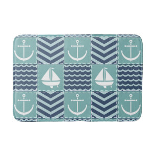 Nautical Quilt Bath Mat