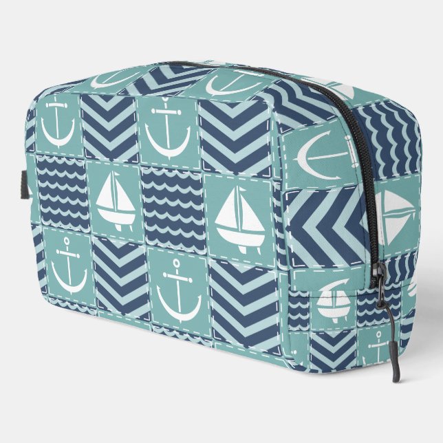 Nautical Quilt Dopp Kit (Right Corner)