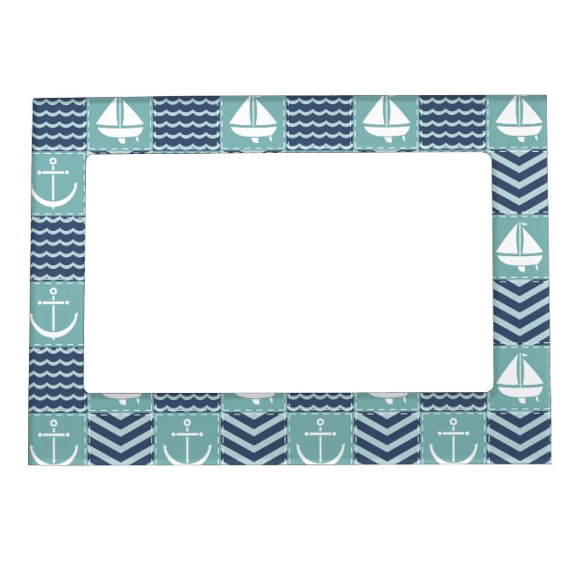 Nautical Quilt Magnetic Frame (Front)