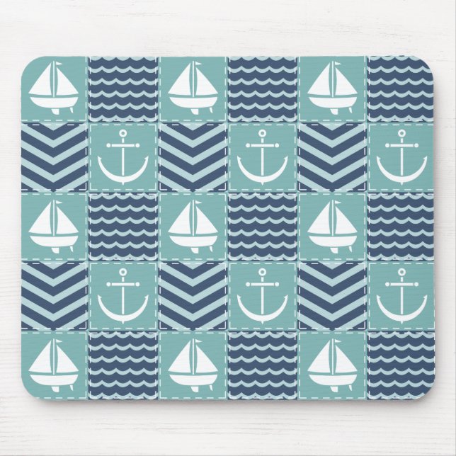 Nautical Quilt Mousepad (Front)