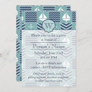 Nautical Quilt Party Invitation