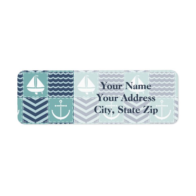 Nautical Quilt Return Address Label (Front)