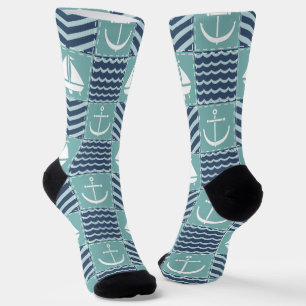Nautical Quilt Socks