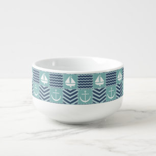 Nautical Quilt Soup Mug