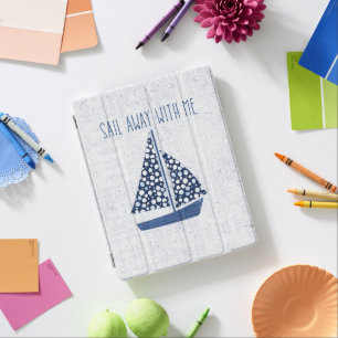 Nautical Quote   Sail Away With Me iPad Smart Cover