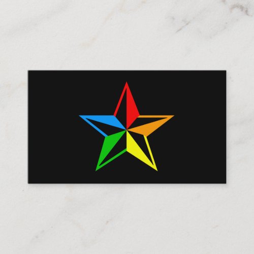 nautical rainbow star business card templates