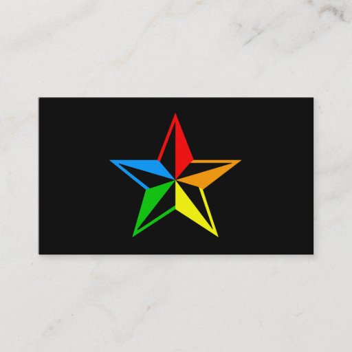 Customizable nautical rainbow star business card templates