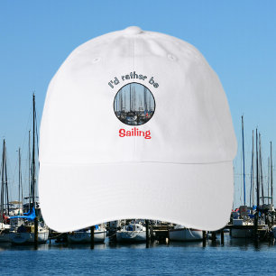 Nautical Rather be Sailing Photo Sailboat Hat