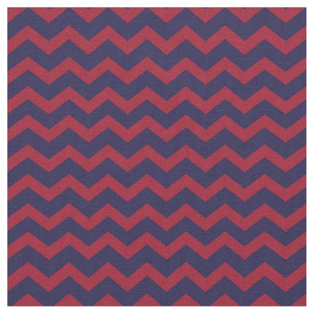 Nautical Red and Blue Chevron | Mix and Match Fabric (Close Up)