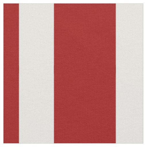 Nautical Red and White Stripe Fabric
