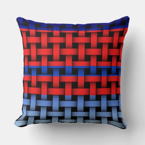 Nautical Red Blue Pillow 100 Cotton 20 Square