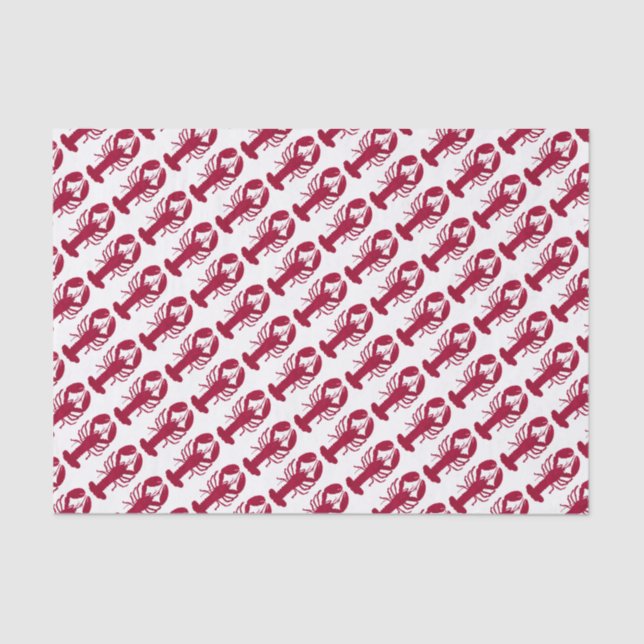 Nautical Red Lobster Tissue Paper (Front)