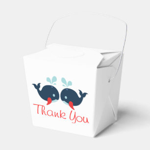 Nautical Red Thank You Navy Blue Whales Wedding Pa Favor Boxes