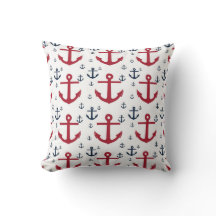 Nautical Red White and Blue Anchors