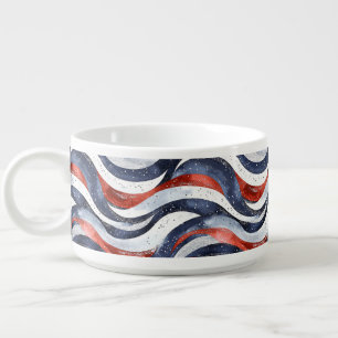 Nautical Red White Blue   Bowl