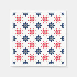 Nautical Red White Blue Fun Patriotic Celebration Napkins