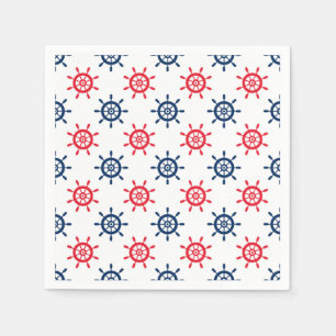 Nautical Red White Blue Fun Patriotic Celebration Napkins