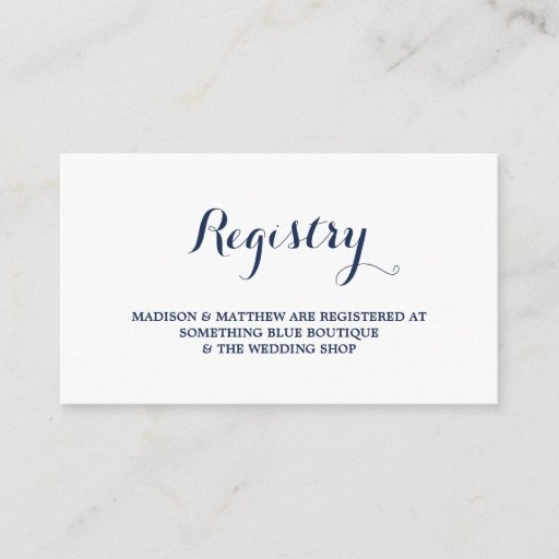 Customizable Nautical | Registry Card Double-Sided Standard Business Cards (Pack Of 100)
