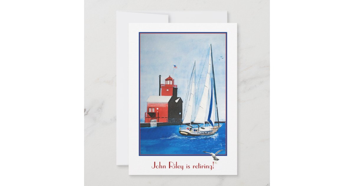 Nautical Retirement Party Invitation 