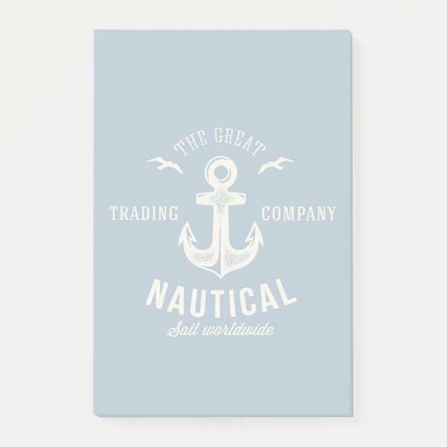Nautical Retro Logo Post-it Notes (Front)