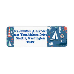 Nautical return address Label