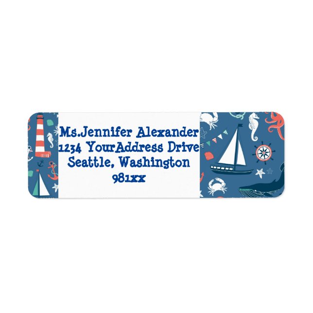  Nautical return address Label (Front)