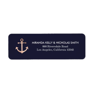 Nautical return address labels, nautical address label