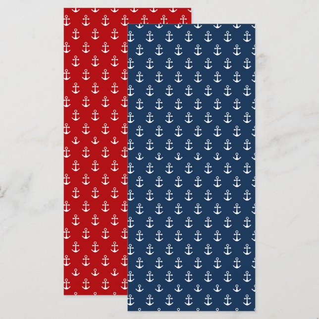Nautical Reversible Design Bookmark (Front/Back)