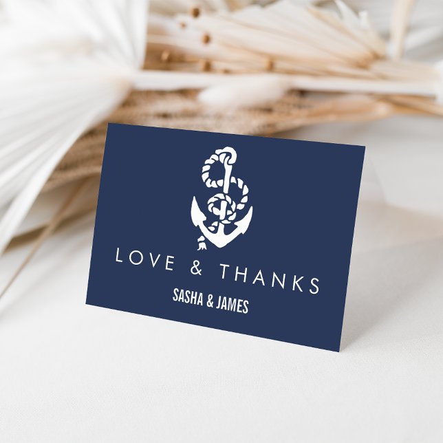 Nautical Rope & Anchor Wedding Thank You Cards (Creator Uploaded)
