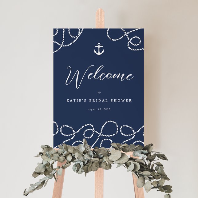 Nautical Rope and Anchor Event Welcome Sign (Creator Uploaded)