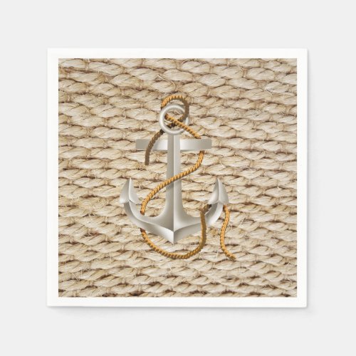 Nautical Rope and Anchor Napkins
