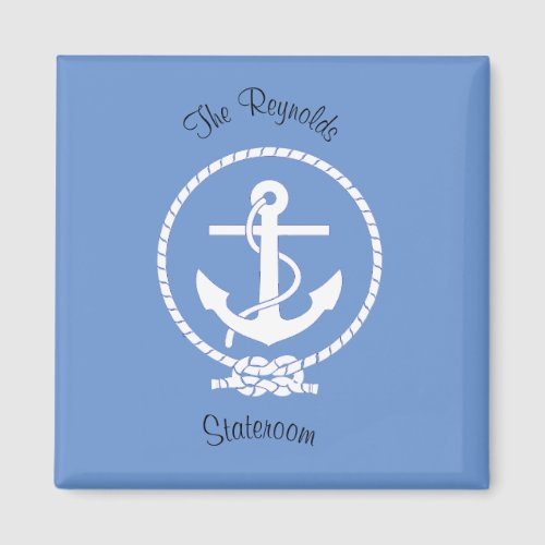 Nautical Rope And Anchor Stateroom Magnet