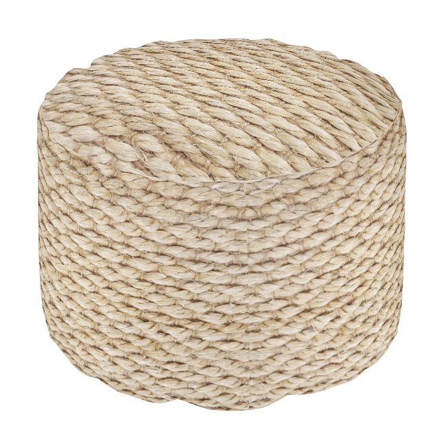 Nautical Rope Design  Pouf (Angled Front)