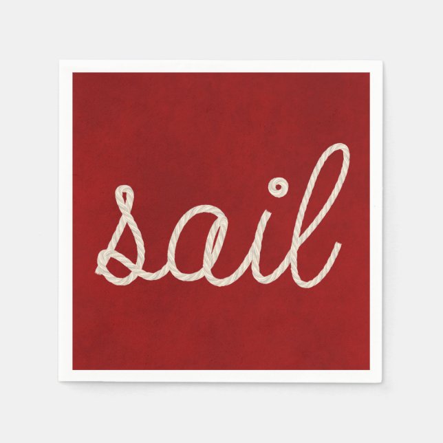 Nautical rope for sail paper napkins (Front)