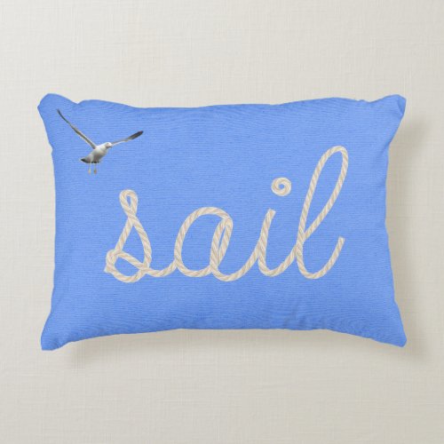 Nautical rope for sailing accent pillow