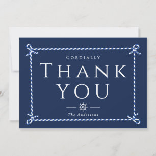 Nautical Rope Formal Navy Thank You