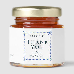 Nautical Rope Formal  White Thank You Honey Jar Favors