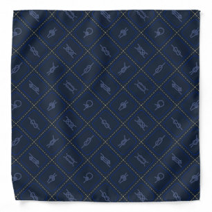 Nautical Rope Knot Pattern Bandana