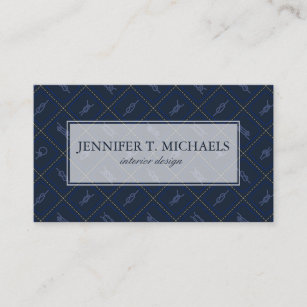 Nautical Rope Knot Pattern Business Card