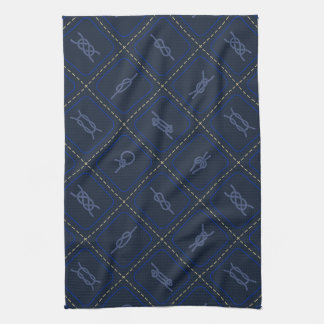 Nautical Rope Knot Pattern Kitchen Towel