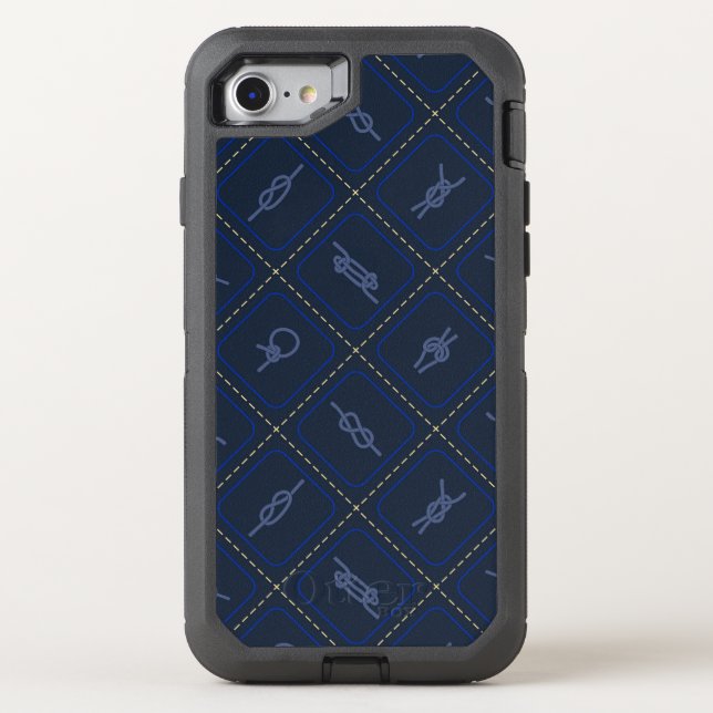 Nautical Rope Knot Pattern Otterbox iPhone Case (Back)
