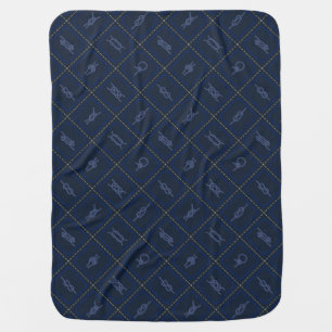 Nautical Rope Knot Pattern Receiving Blanket