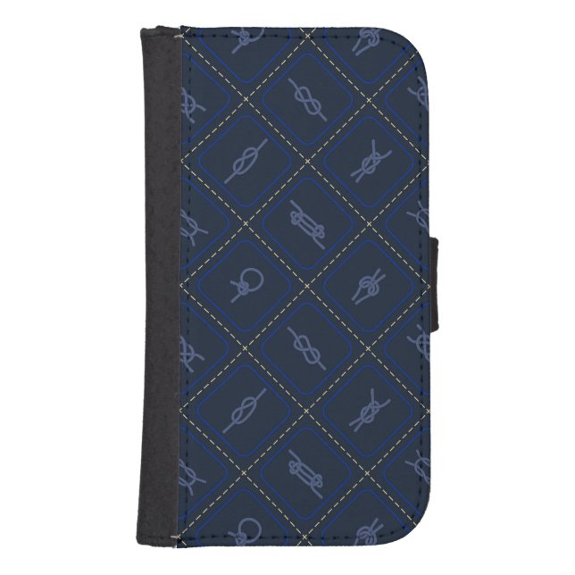 Nautical Rope Knot Pattern Samsung Galaxy Wallet Case (Front)
