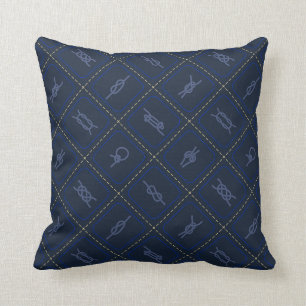 Nautical Rope Knot Pattern Throw Pillow