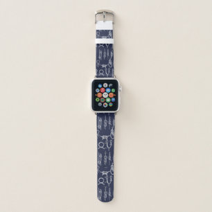 Nautical Rope Knots & Navy Blue Apple Watch Band